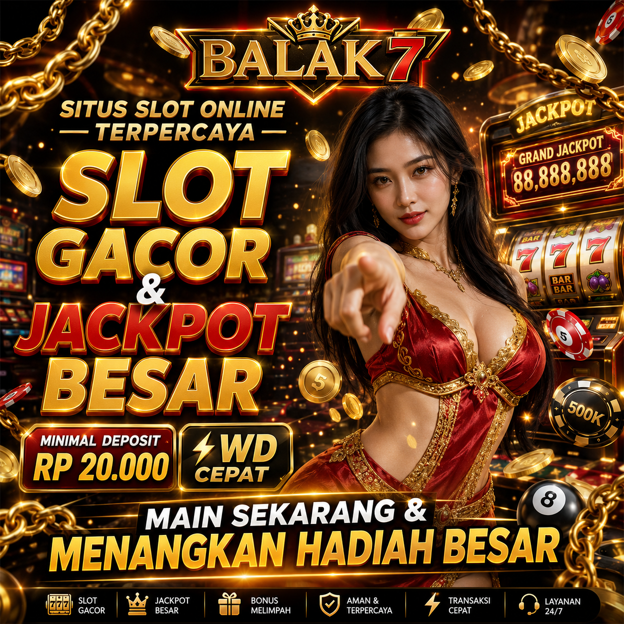 BALAK7: Link Slot Online Gacor Situs Slot777 Sensasional Paling Gokil